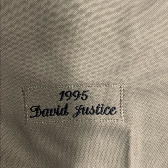 David Justice Atlanta Braves Jersey Mens XL NWT 1995 Road Gray - Picture 6 of 14